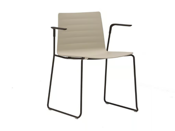FLEX OUTDOOR SO1323 - Sled base Polymer garden chair with armrests by Andreu World - view 2